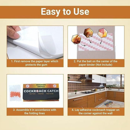 20pc Cockroach Catch Traps, Strong Adhesion Non-Toxic Odorless Pest Control