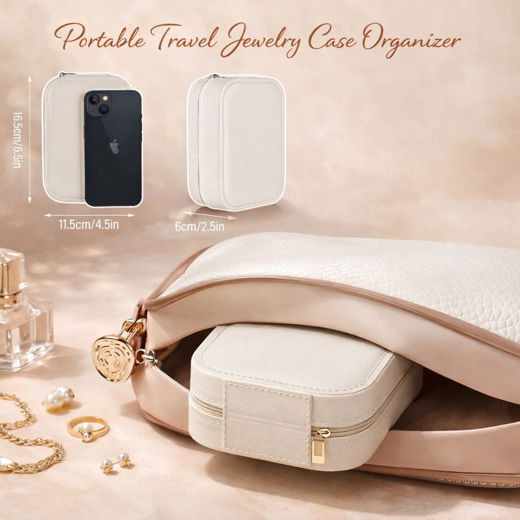 White Jewelry Box with LED Mirror