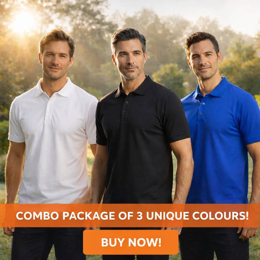Men’s Solid Polo T-Shirt (Pack of 3)