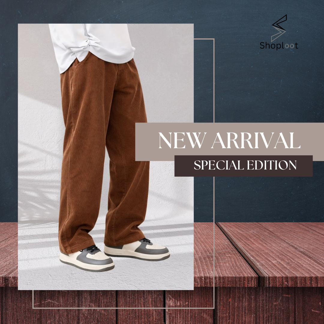 Men’s Brown Loose-Fit Cargos